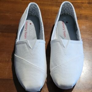 BOBS from Skechers White Slip-On Flats